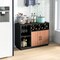 Costway Industrial Wine Bar Cabinet Sideboard Buffet with Glass Holder & Adjustable Shelf